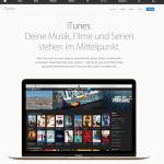 Screenshot der iTunes Webseite