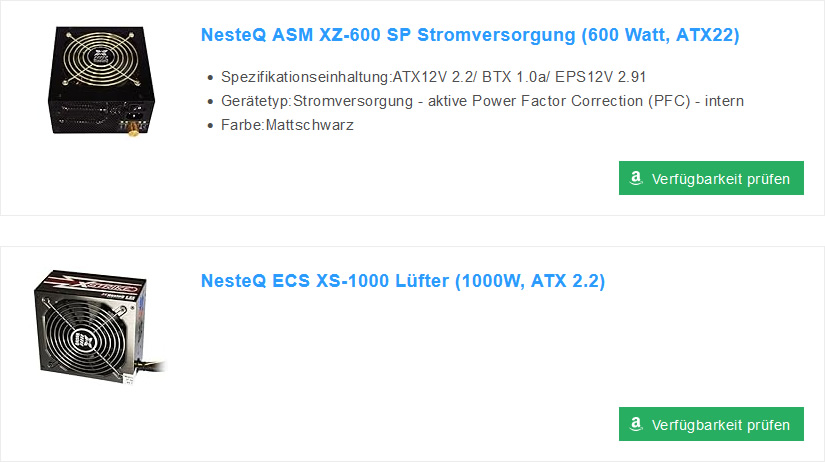 NesteQ PC-Netzteile