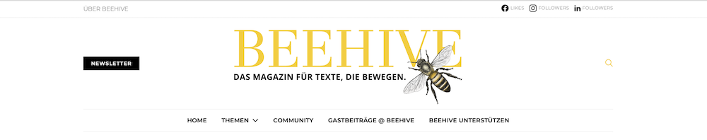 Website von Beehive Magazin