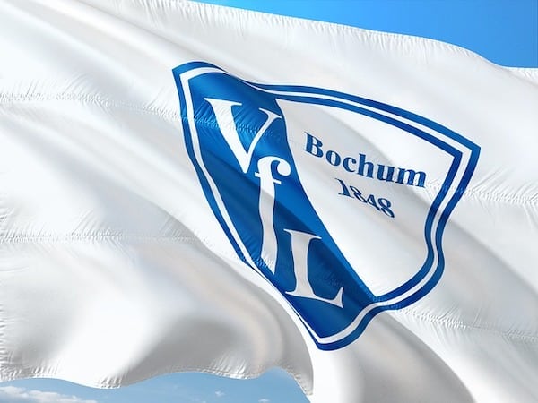Fahne mit dem Wappen vom VFL Bochum