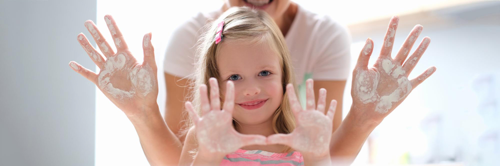 Hände waschen mit Kinder