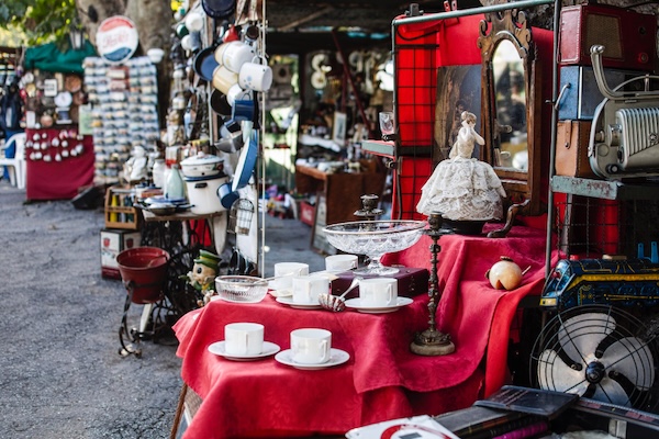 Präsentation am Flohmarkt