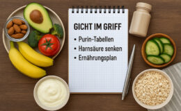 Gicht im Griff: Purin-Tabellen, Harnsäure senken & Ernährungsplan