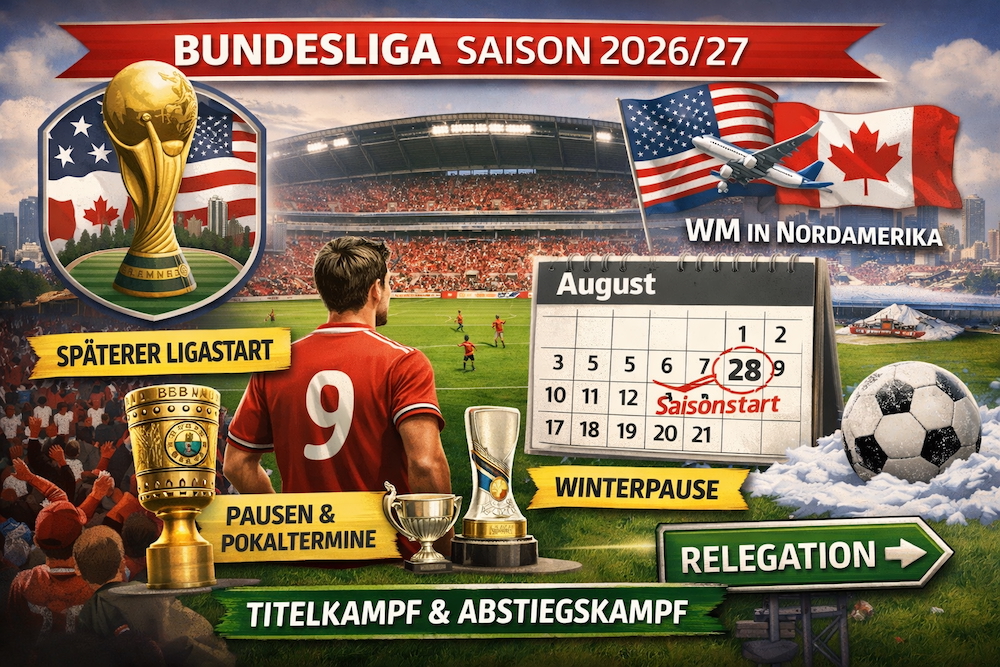 Bundesliga legt Kalender für die Saison 2026/27 fest – Weltmeisterschaft prägt den deutschen Fußballkalender