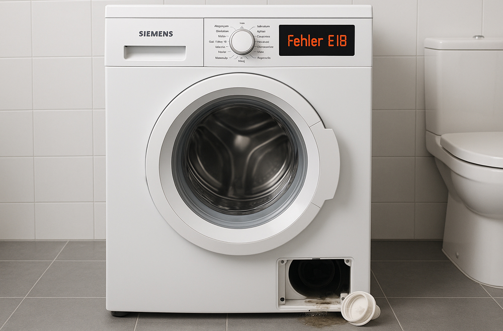 Siemens-Waschmaschine Fehler E18: Was tun, wenn die Maschine nicht abpumpt?
