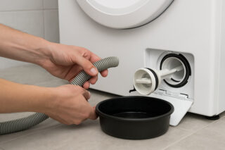 Überprüfung des Ablaufschlauchs und Filters