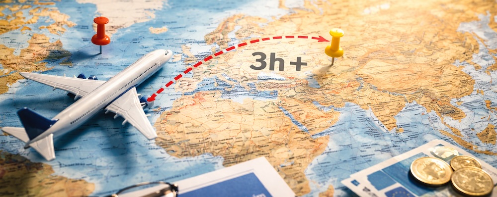 Flugdistanz und Verspätung