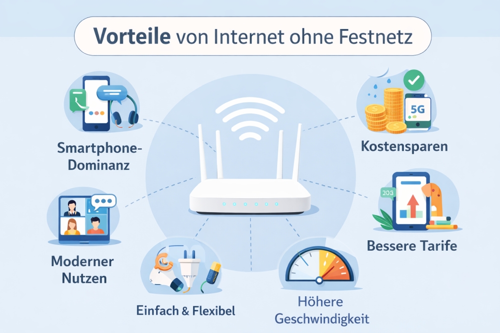 Welche Vorteile bietet das Internet ohne Festnetz-Telefon?