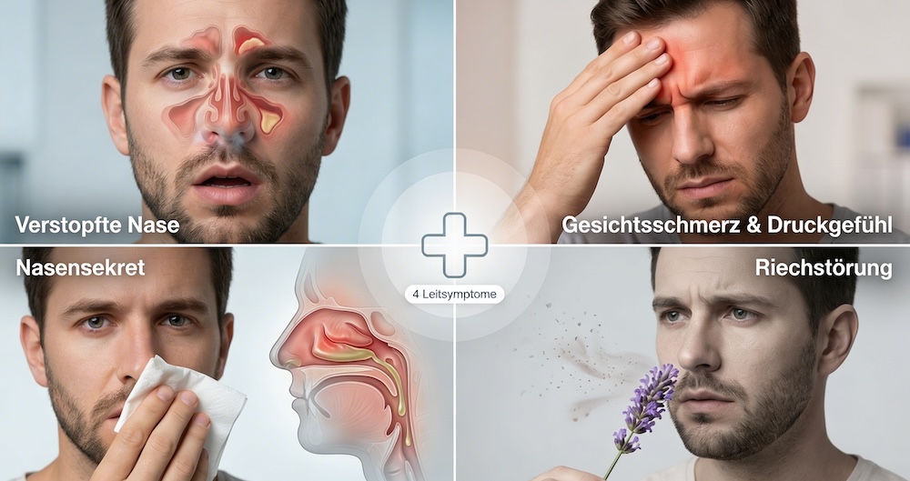 Die typischen Symptome einer Stirnhöhlenentzündung