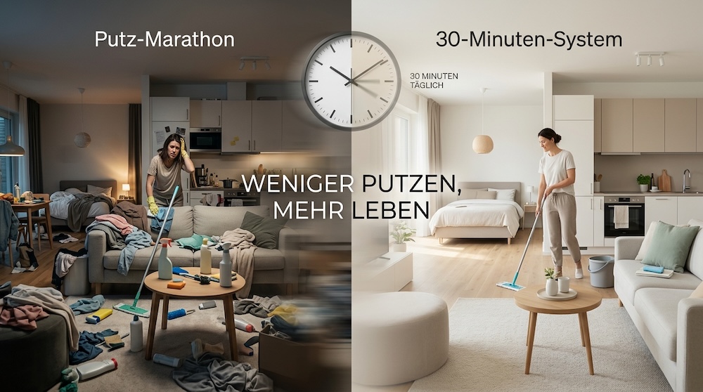 Der 30-Minuten-Haushalt: Das System, das Chaos verhindert (ohne Putzplan-Drama)