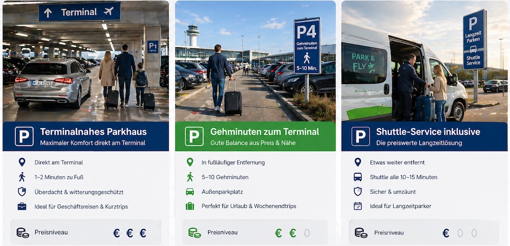 Parkangebot am Flughafen