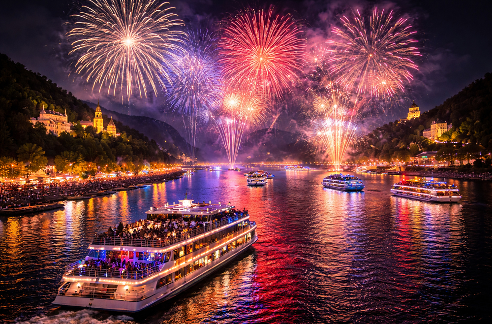 Rhein in Flammen: Von Mai bis September fünf spektakuläre Shows