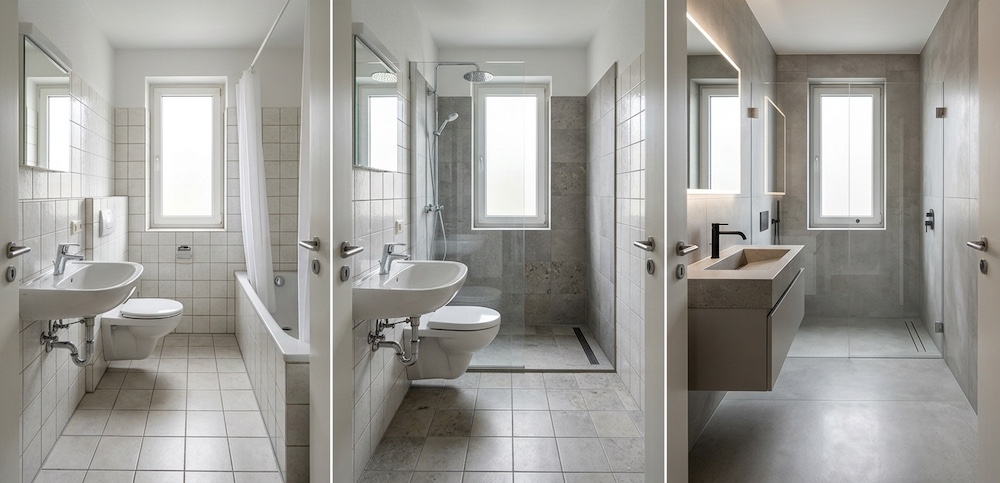 Arten der Badezimmer Sanierung