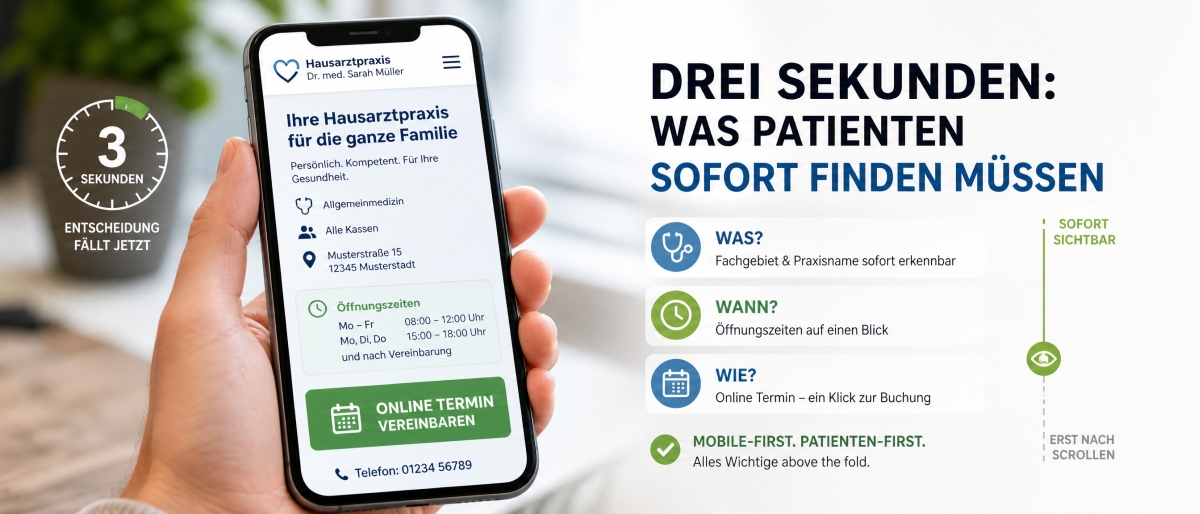 Schnelle Orientierung: Was Patienten in drei Sekunden finden müssen