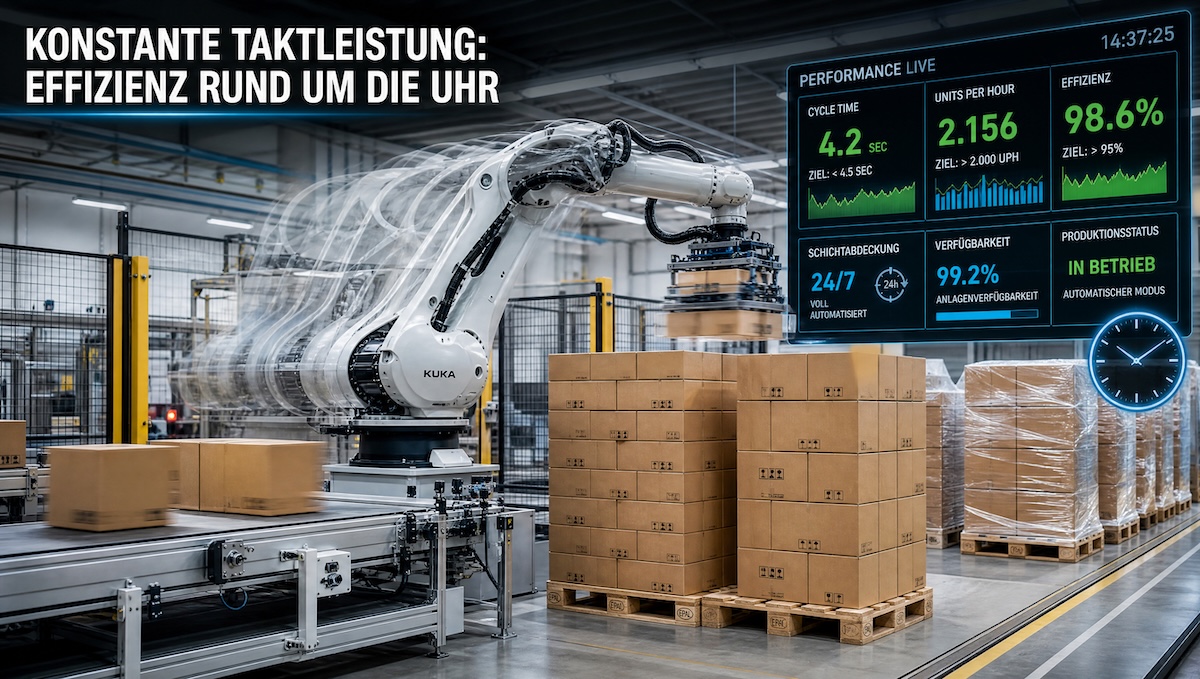 Die Effizienz von Palettierrobotern