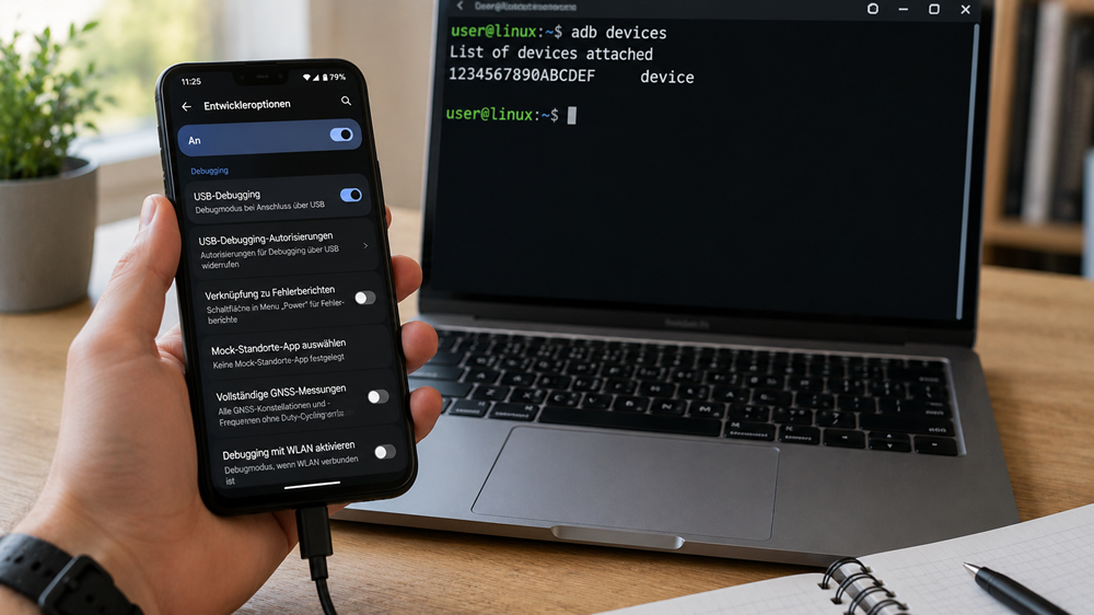 ADB und USB-Debugging als Voraussetzung