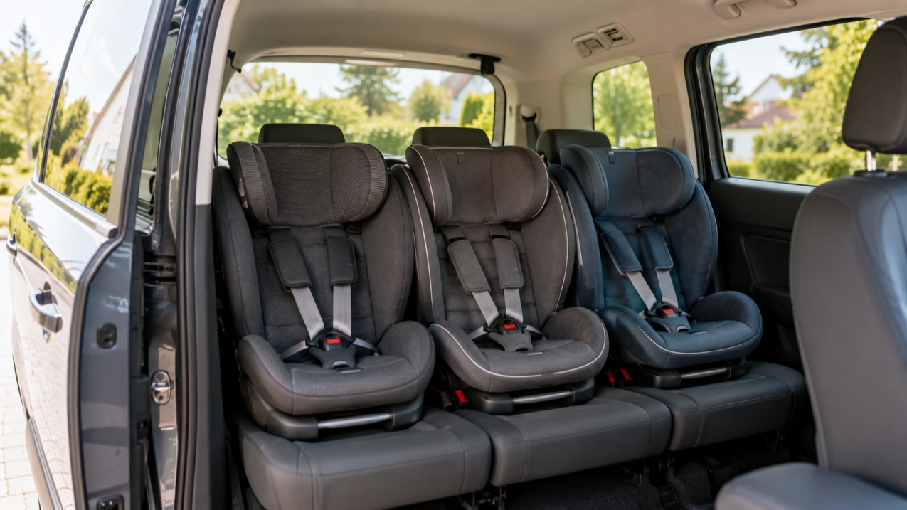 Drei Kindersitze auf der Rückbank: Welche Autos schaffen das wirklich?