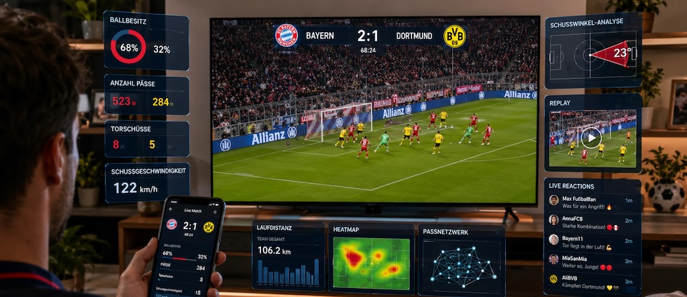 Livestream und Echtzeit-Statistiken erweitern das digitale Sporterlebnis