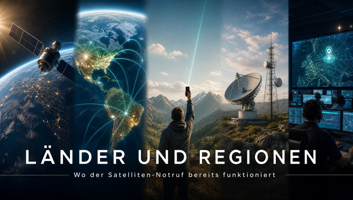 Länder und Regionen mit Satelliten-Notruf-Unterstützung