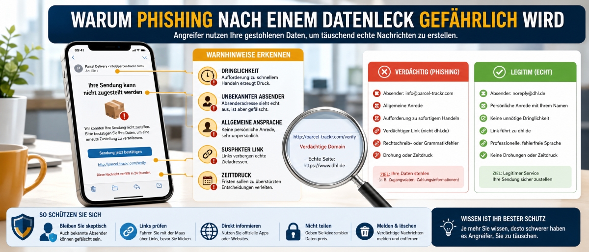 Warum Phishing nach einem Datenleck besonders gefährlich wird