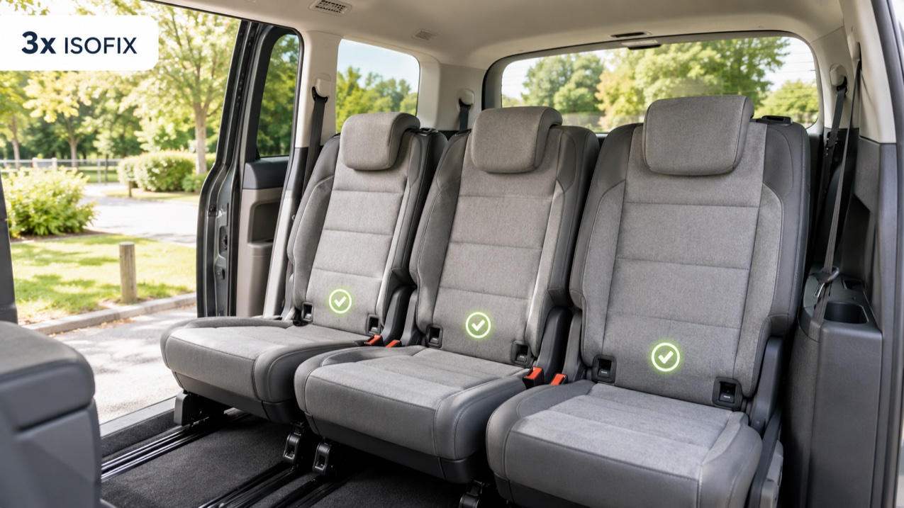 Vans mit drei ISOFIX-Plätzen in der zweiten Reihe