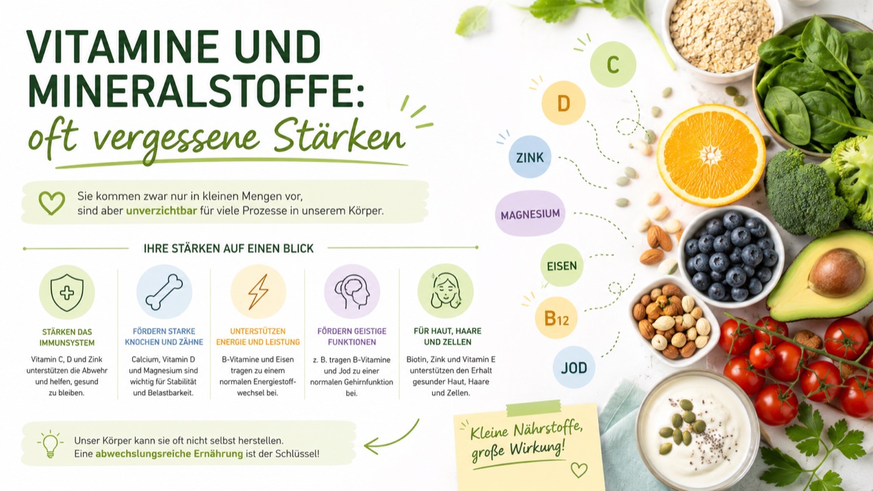 Vitamine und Mineralstoffe: oft vergessene Stärken
