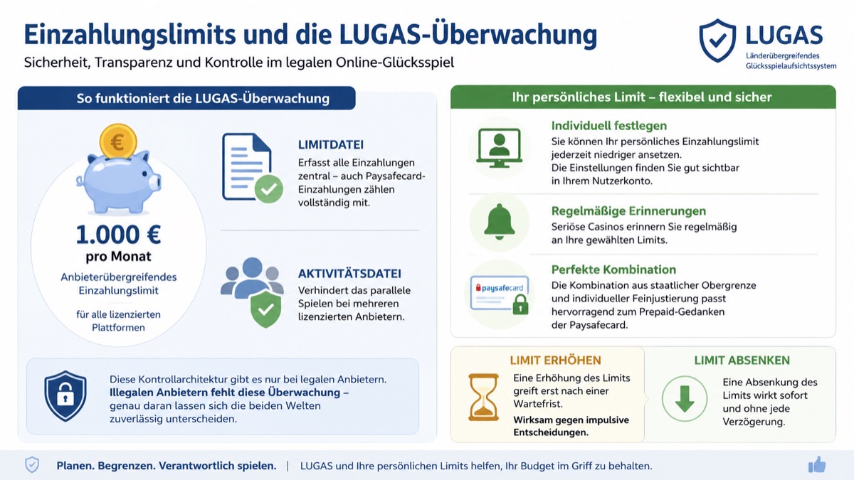 Einzahlungslimits und die LUGAS-Überwachung