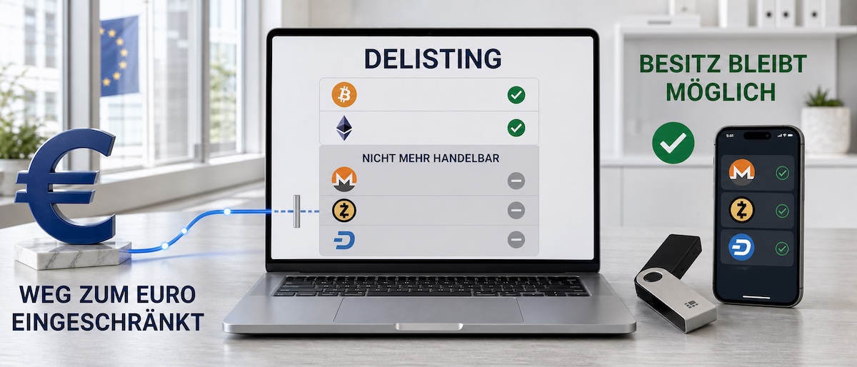 Monero, Zcash, Dash: was Delisting praktisch bedeutet