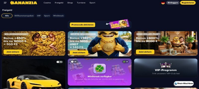 Boni im Online Casino Direktauszahlung